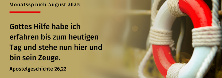 Monatsspruch August 2025