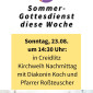 Sommergottesdienst zur Creidlitzer Kirchweih am 23.08.2026