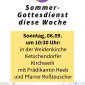 Sommergottesdienst in der Weidenkirche am 06.09.2026