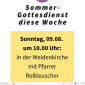 Sommergottesdienst in der Weidenkirche am 09.08.2026