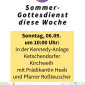 Sommergottesdienst in der Kennedy-Anlage