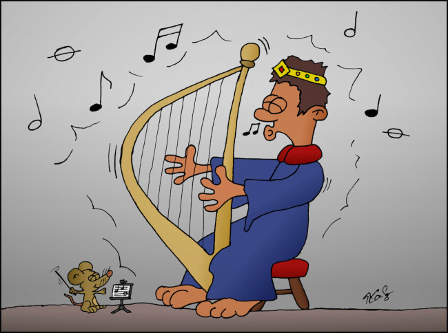 König David und seine Harfe
