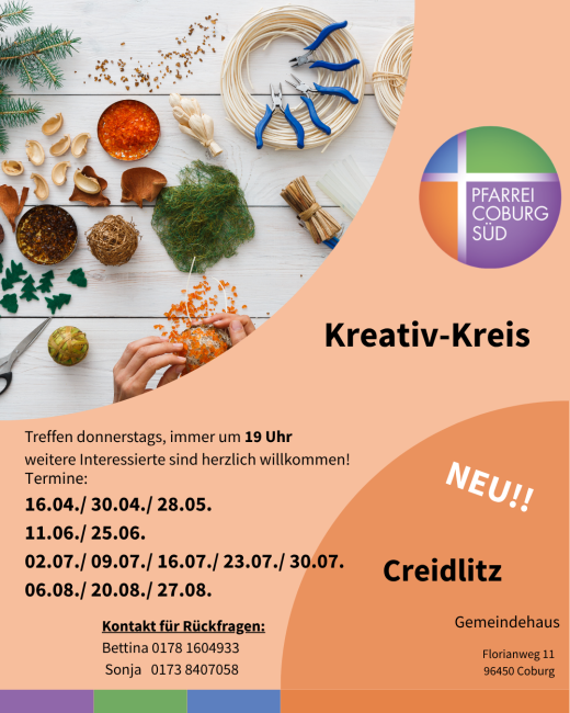 Kreativ-Kreis Termine Apr-Aug